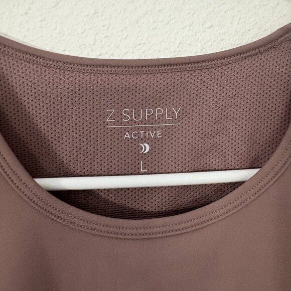 Z Supply Strength High Neck Tank Twilight Sky New Large Built in Bra - Picture 3 of 8